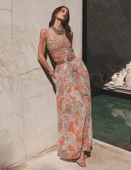 L'Agence Rasha Shirred Mesh Tank