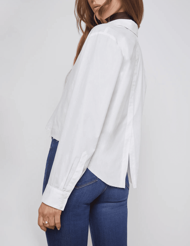 L'Agence Cosette Cropped High Low Blouse