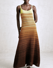 St. Barths La Robe - St. Barths La Robe Nolan Metallic Knit Midi Dress - Buy Online