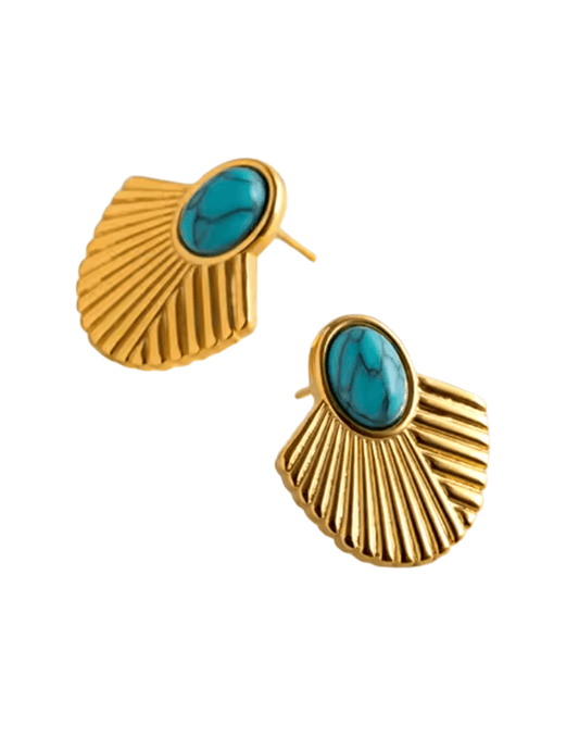 Austin Blaze Turquoise Burst Stud Earring