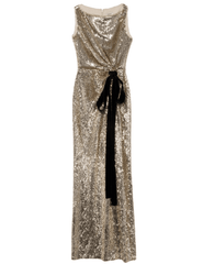 Simkhai Felicity Draped Sequined Gown