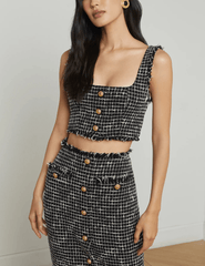 L'Agence Maylin Tweed Bralette Top