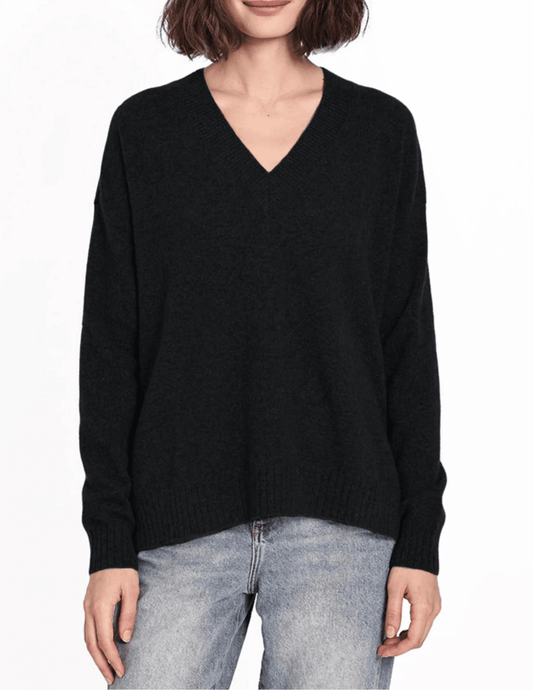 Minnie Rose Cashmere Long and Lean V Neck Sweater