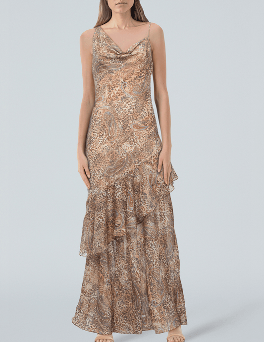 PRE-ORDER-L'AGENCE Viola Cowl Neck Gown