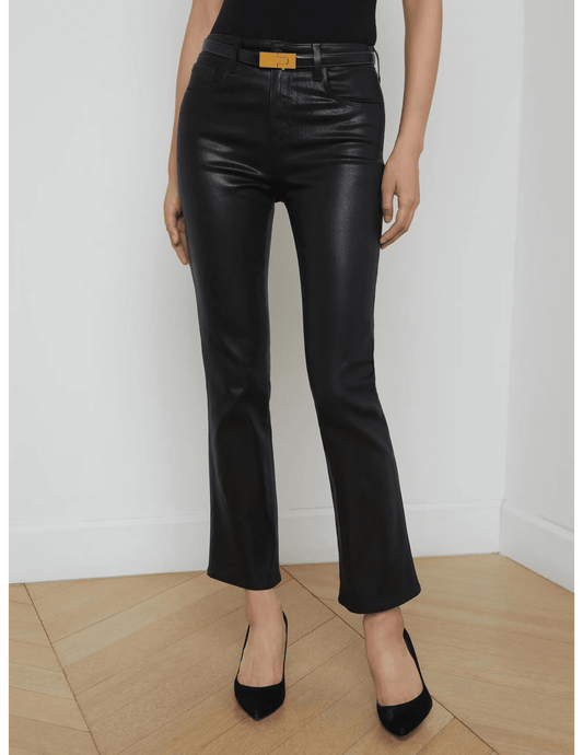 L'Agence Tati Coated Cropped Micro Boot Jean