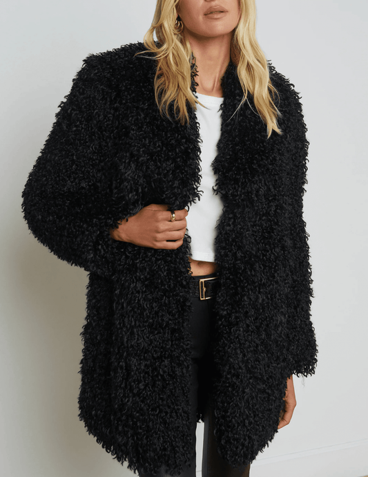 L'Agence Toira Faux Fur Coat