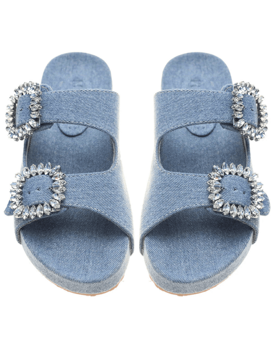 Mystique Melbourne Denim Slide Sandal