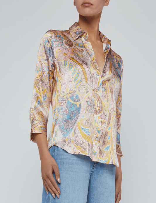 PRE-ORDER-L'Agence Dani Three Quarter Sleeve Blouse