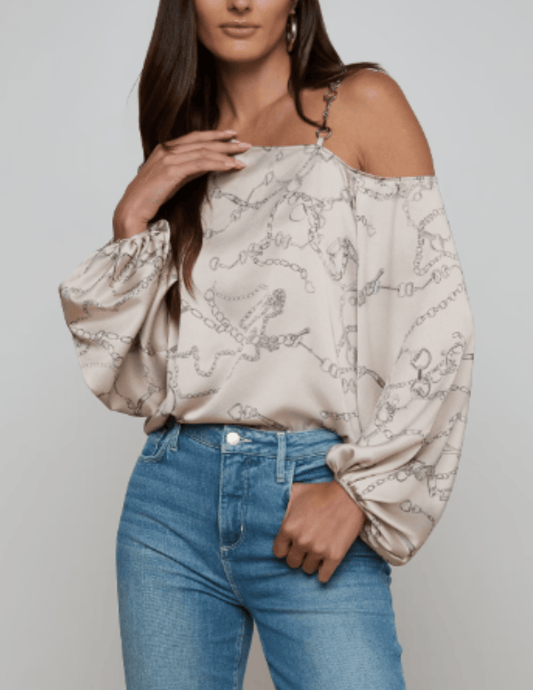 L'Agence - L'AGENCE Asami Chain One Shoulder Blouse - Buy Online