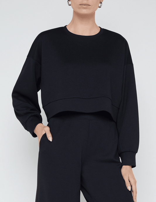 PRE-ORDER-L'Agence Luvia Cropped Crew Neck Sweatshirt