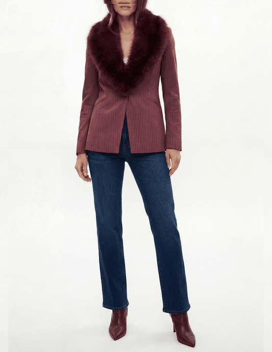 PRE-ORDER-L'AGENCE Sheila Fur Collar Blazer