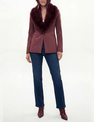 PRE-ORDER-L'AGENCE Sheila Fur Collar Blazer