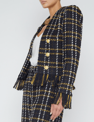 PRE-ORDER-L'Agence Belmont Fringe Tweed Jacket