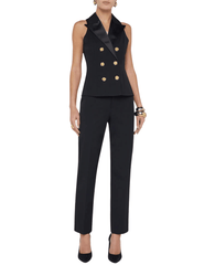 L'Agence Vesper Double-Breasted Tux Vest