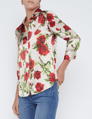 L'Agence Dani Three Quarter Sleeve Blouse