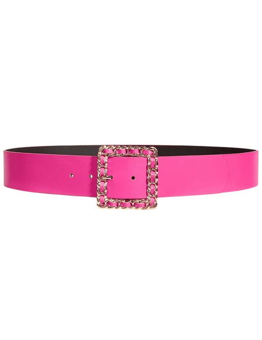 PRE-ORDER-Fleur de Camélia Sheila Chain Buckle Belt in Pink