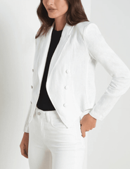 CORE-L'Agence Wayne Cropped Linen Blazer