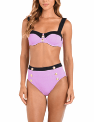 PRE-ORDER-L'Agence Alexandria Color-Block Balconette Bikini Top