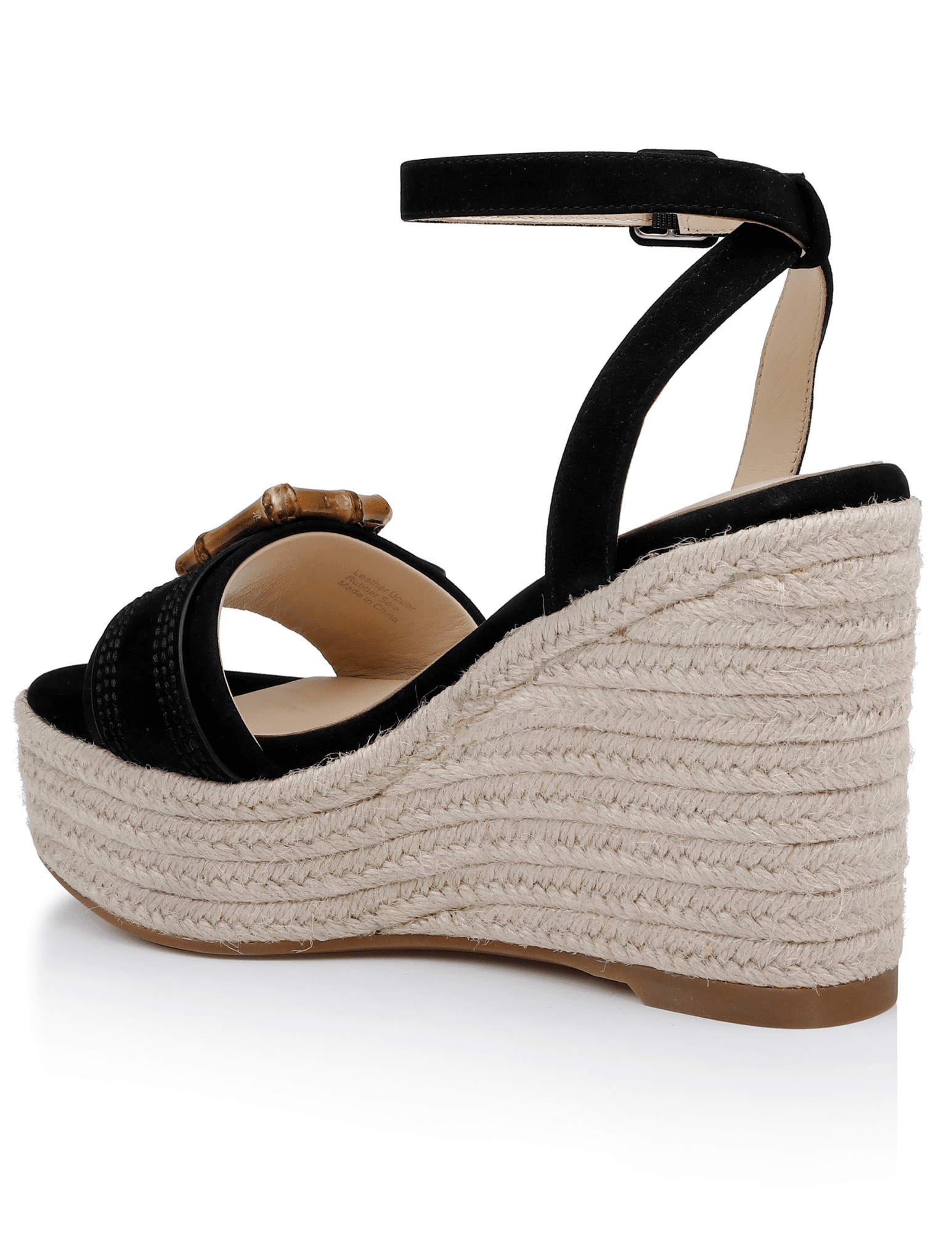 L'Agence Aurore Bamboo Buckle Espadrille Wedge Sandal