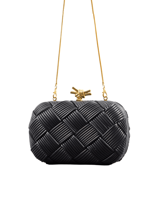 Austin Blaze Tina Woven Clutch in Black