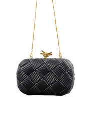 Austin Blaze Tina Woven Clutch in Black