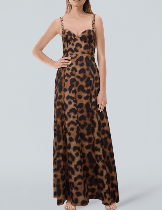 PRE-ORDER-L'AGENCE Sutton Beaded Strap Maxi Dress