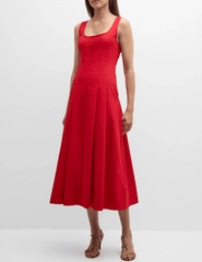 A.L.C.  Isabel Sleeveless A-Line Midi Dress