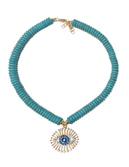 Austin Blaze Turquoise Embellished Eye Necklace