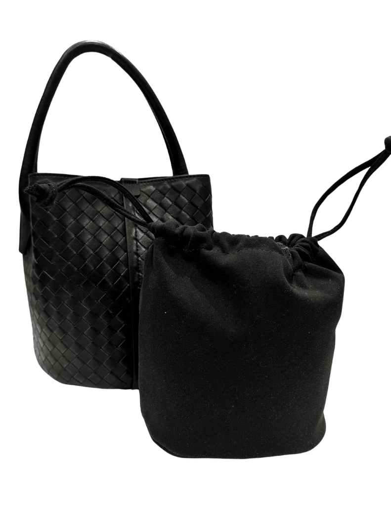 Steven Dann Woven Leather Bucket Bag
