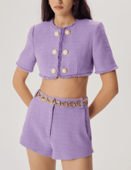 Ronny Kobo Mindy Cropped Short Sleeve Jacket