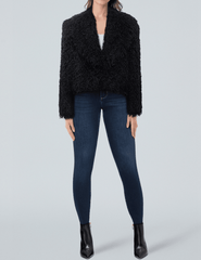 L'Agence - L'AGENCE Aura Crop Faux Fur Jacket - Buy Online
