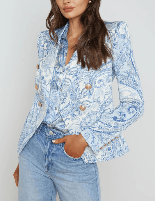 L'Agence Marie Slim-Fit Double Breasted Blazer