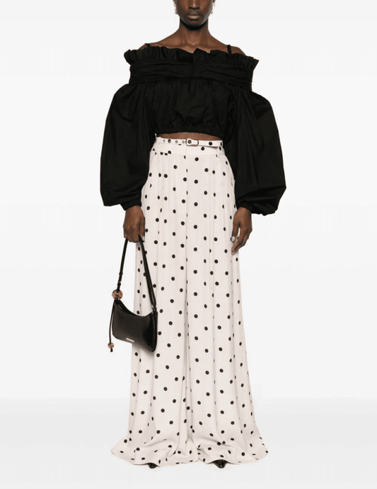 Zimmermann Double Tuck Belted Wide Leg Pant