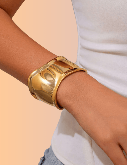 Austin Blaze Asymmetrical Wide Metal Cuff