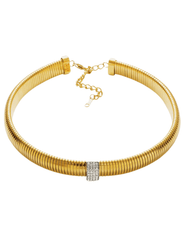 Austin Blaze Embellished Two Tone Snake Collar Necklace