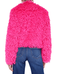 L'Agence Davy Cropped Faux Fur Jacket