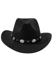 Austin Blaze Felt Western Concho Belt Hat