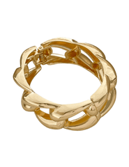 Fleur de Camélia Curb Chain Cuff Bracelet