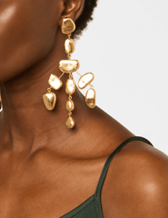 Cult Gaia Sloane Foiled Wood Earrings