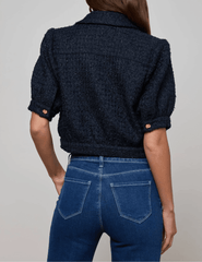 L'Agence - PRE-ORDER-L'AGENCE Cove Tweed Short Sleeve Jacket - Buy Online