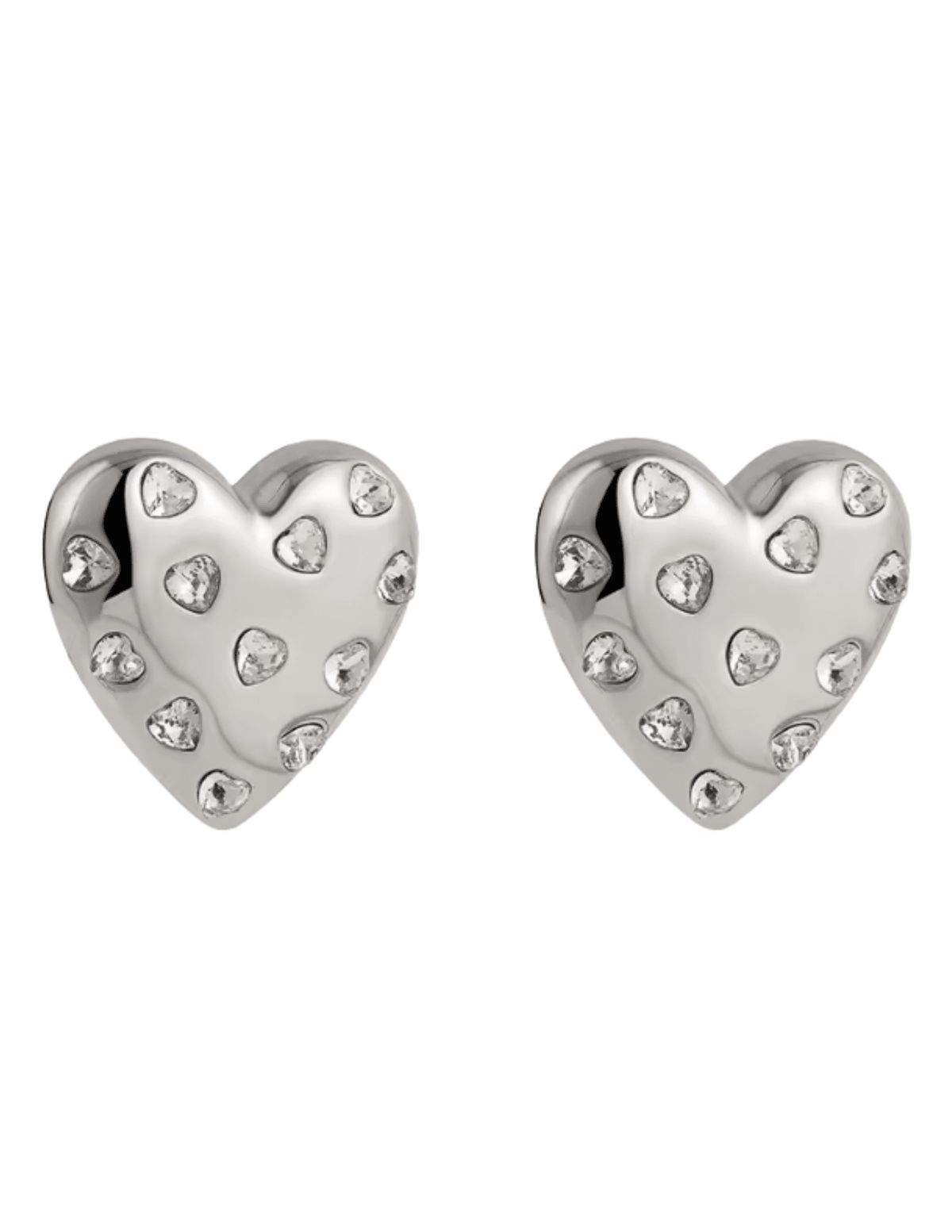 Austin Blaze Embellished Heart Earrings