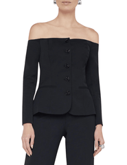 L'Agence Alice Off-Shoulder Blazer