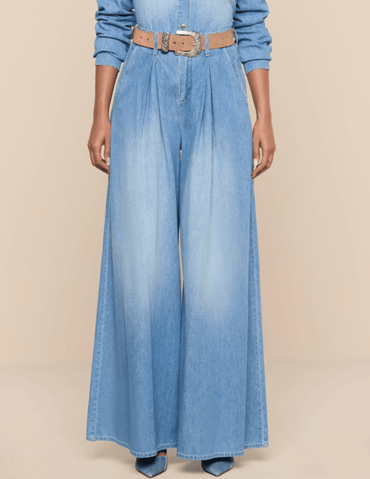 L'Agence - PRE-ORDER-L'AGENCE Lorenza High Rise Palazzo Jeans in Havana - Buy Online