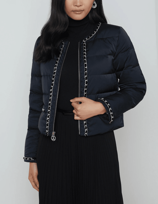 L'Agence Crest Down Chain Trim Jacket