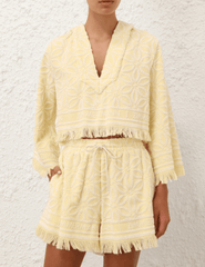 PRE-ORDER-Zimmermann Coco Toweling Hooded Top