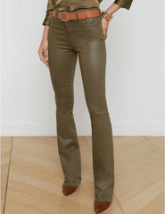 L'Agence Ruth High Rise Straight Coated Jean
