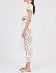 Simkhai Thyri Fringe Trim Pareo