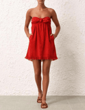 Zimmermann Alight Toweling Strapless Mini Dress