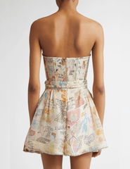 Zimmermann Crush Paneled Linen-silk Corset Top-SALE