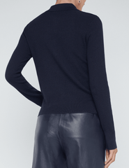 L'Agence Sterling Collared Embellished Sweater